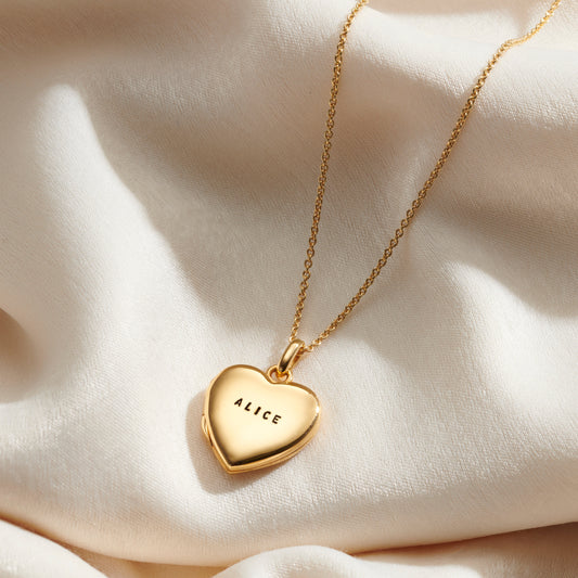 Personalised Heart Locket Necklace