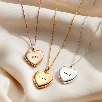 Personalised Heart Locket Necklace