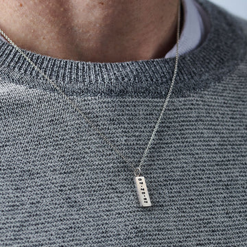 Personalised Men's Silver Tag Necklace